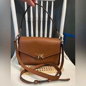Michael Kors brown handbag w/ crossbody strap